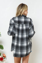 Load image into Gallery viewer, Black &amp; White Plaid Flannel
