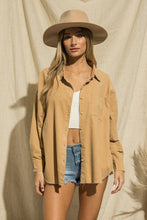 Load image into Gallery viewer, Camel Corduroy Shacket
