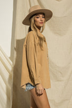 Load image into Gallery viewer, Camel Corduroy Shacket
