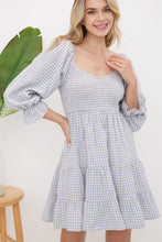 Load image into Gallery viewer, Gingham Smocked Ruffle Dress
