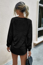 Load image into Gallery viewer, Round Neck Waffle Knit Top
