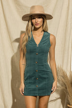 Load image into Gallery viewer, Teal Corduroy Dress
