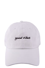 Load image into Gallery viewer, Good Vibes Embroidered Hat
